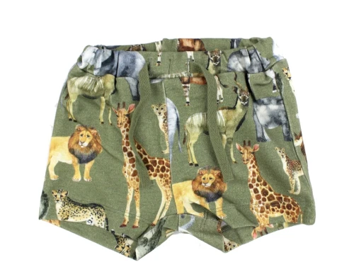Name It oil green dyreprint shorts